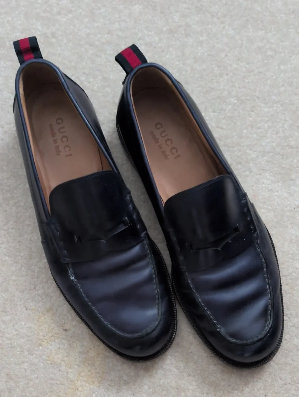 Gucci Tobias Navy Penny Loafer Sz. 9